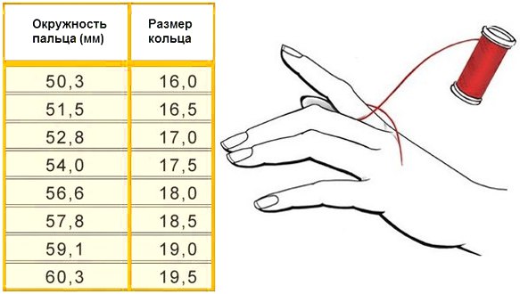 Фото на тему: Как определить размер кольца на палец