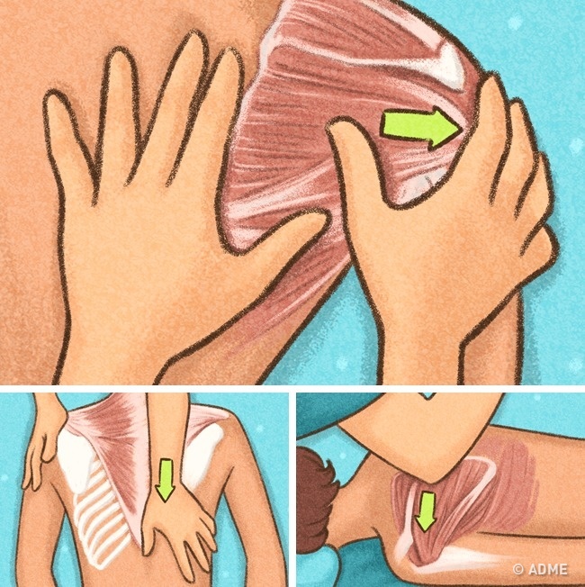Фото на тему: Как самой сделать массаж шеи и спины