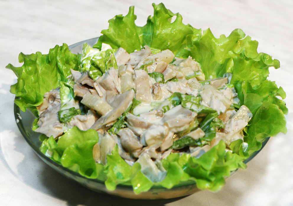 Фото на тему: Очень вкусный овощной салат с курицей. Рецепт